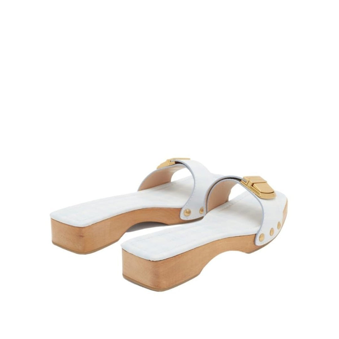 Les Tatanes Leather Slides Sandals