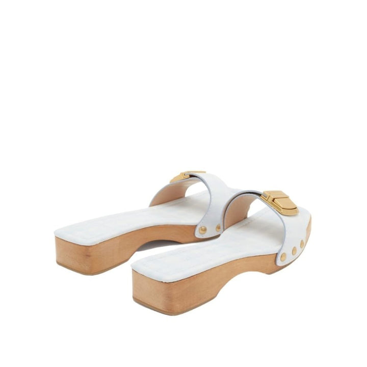 Les Tatanes Leather Slides Sandals