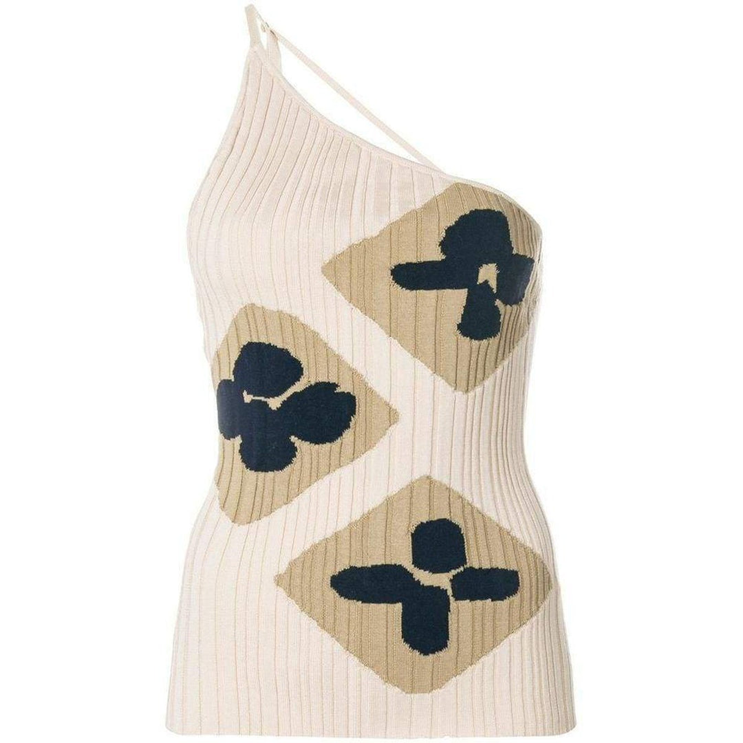 Jacquemus-Rib Knit One Shoulder La Maille Caldu Top - Runway Catalog