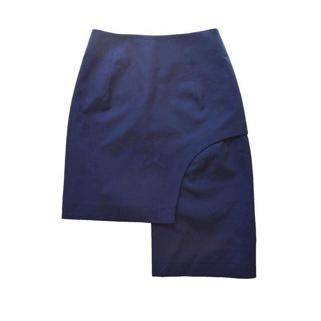 Side Asymmetric Side Striped Skirt