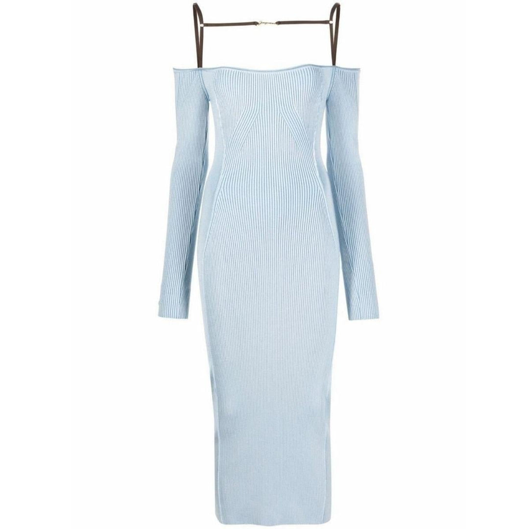 Jacquemus-Sierra Off The Shoulder Midi Dress - Runway Catalog