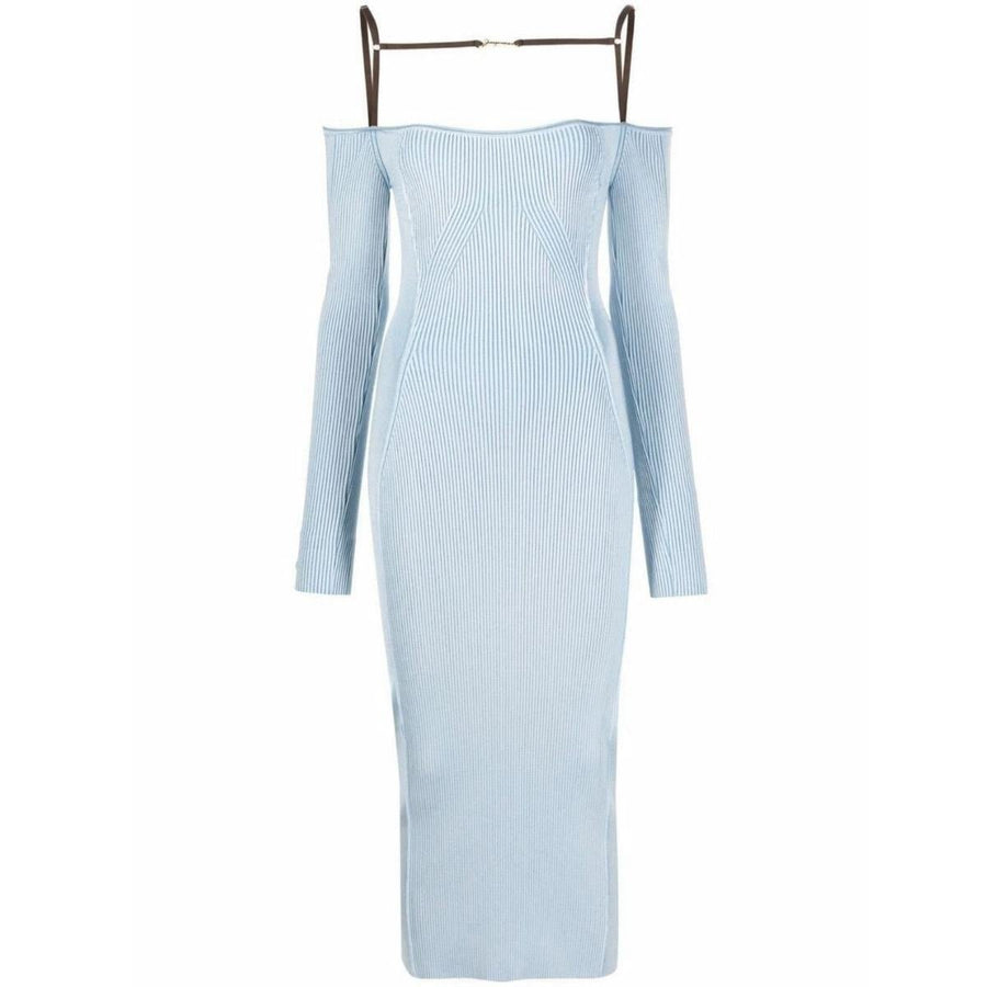 Jacquemus-Sierra Off The Shoulder Midi Dress - Runway Catalog