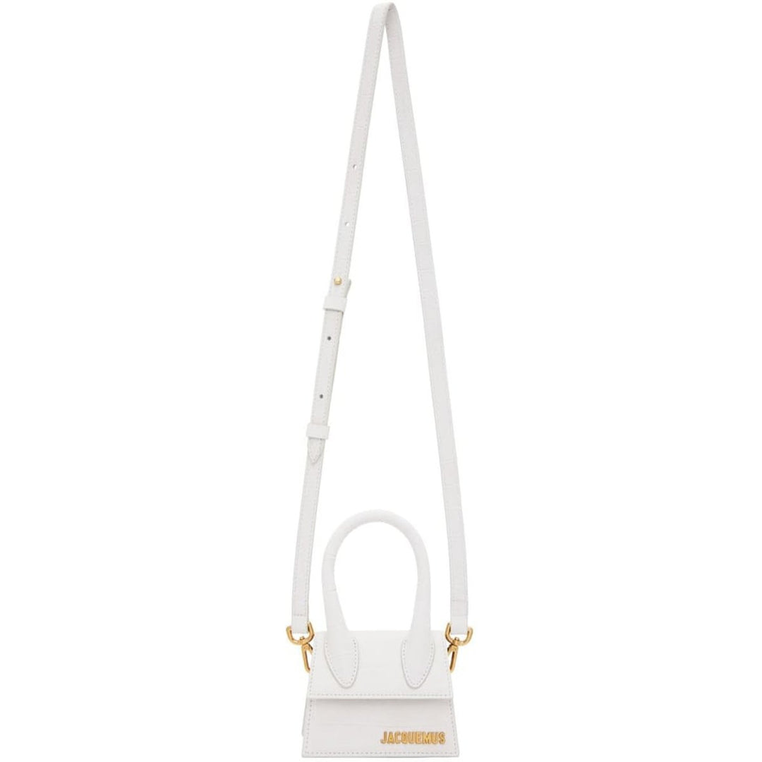 Small Le Chiquito Croc-effect Suede Leather Bag