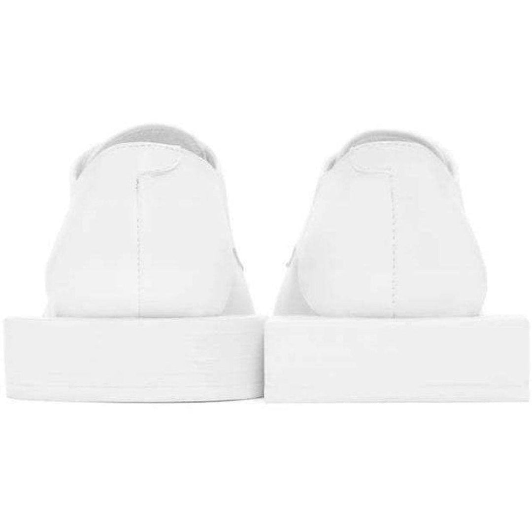 White Clown Derbys Leather Oxford Shoes