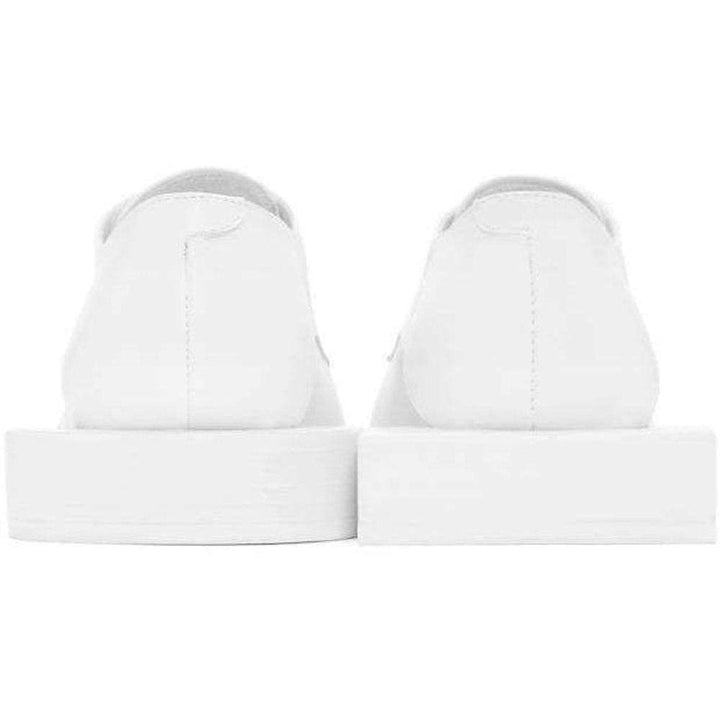 White Clown Derbys Leather Oxford Shoes