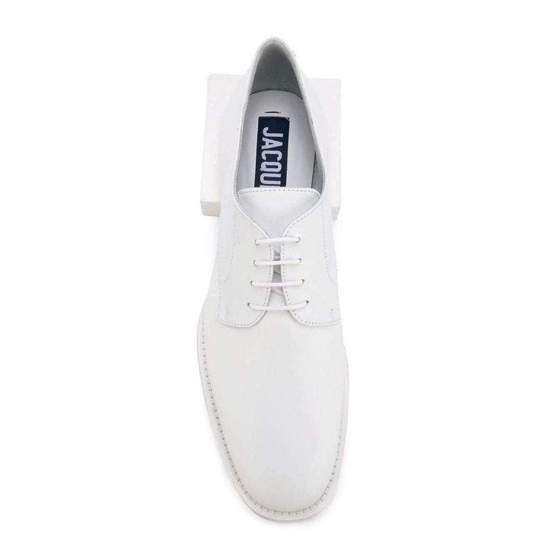 White Clown Derbys Leather Oxford Shoes