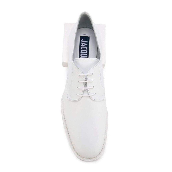 White Clown Derbys Leather Oxford Shoes