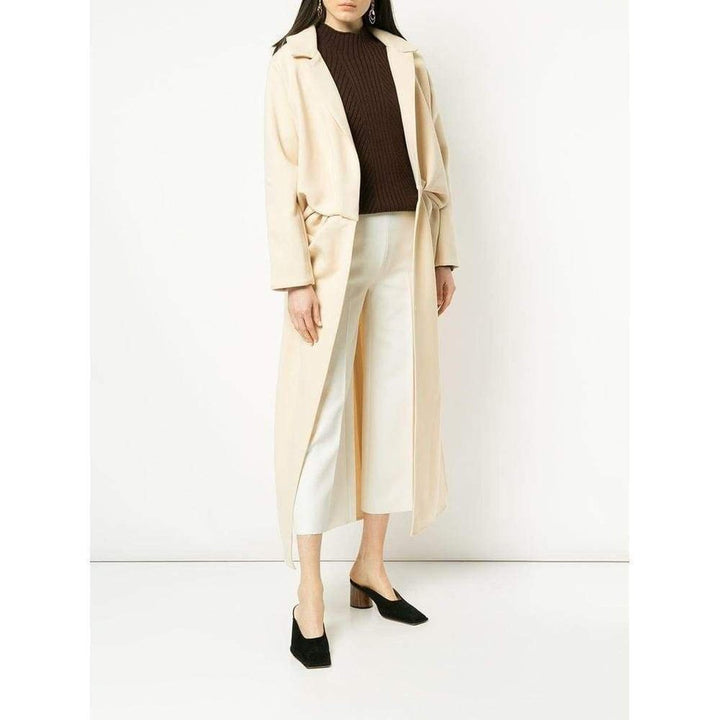 Wrap Front Long Coat