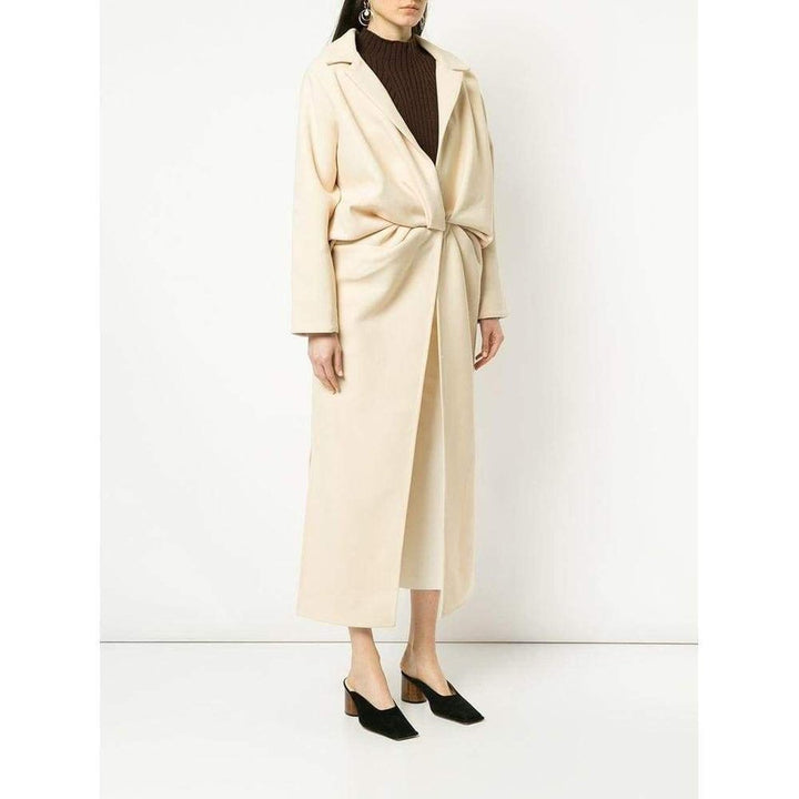 Wrap Front Long Coat