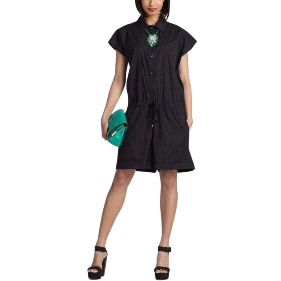 Jean Paul Gaultier-Black Cotton Blend Romper - Runway Catalog
