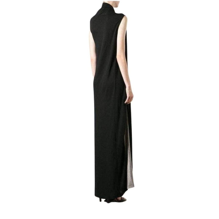 Black Metallic Maxi Dress