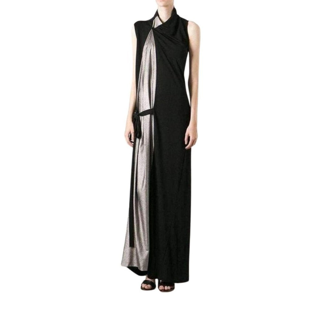 Black Metallic Maxi Dress