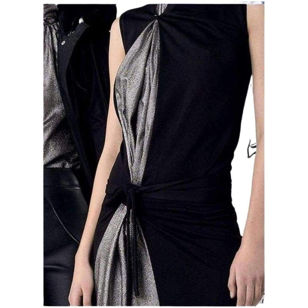 Black Metallic Maxi Dress