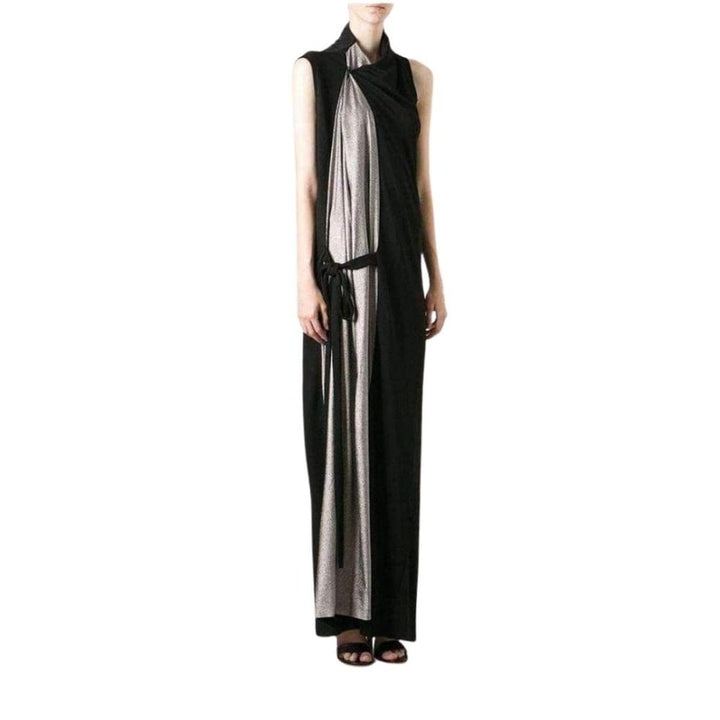 Black Metallic Maxi Dress