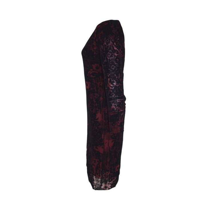 Burgundy Optical Illusion Tulle Dress