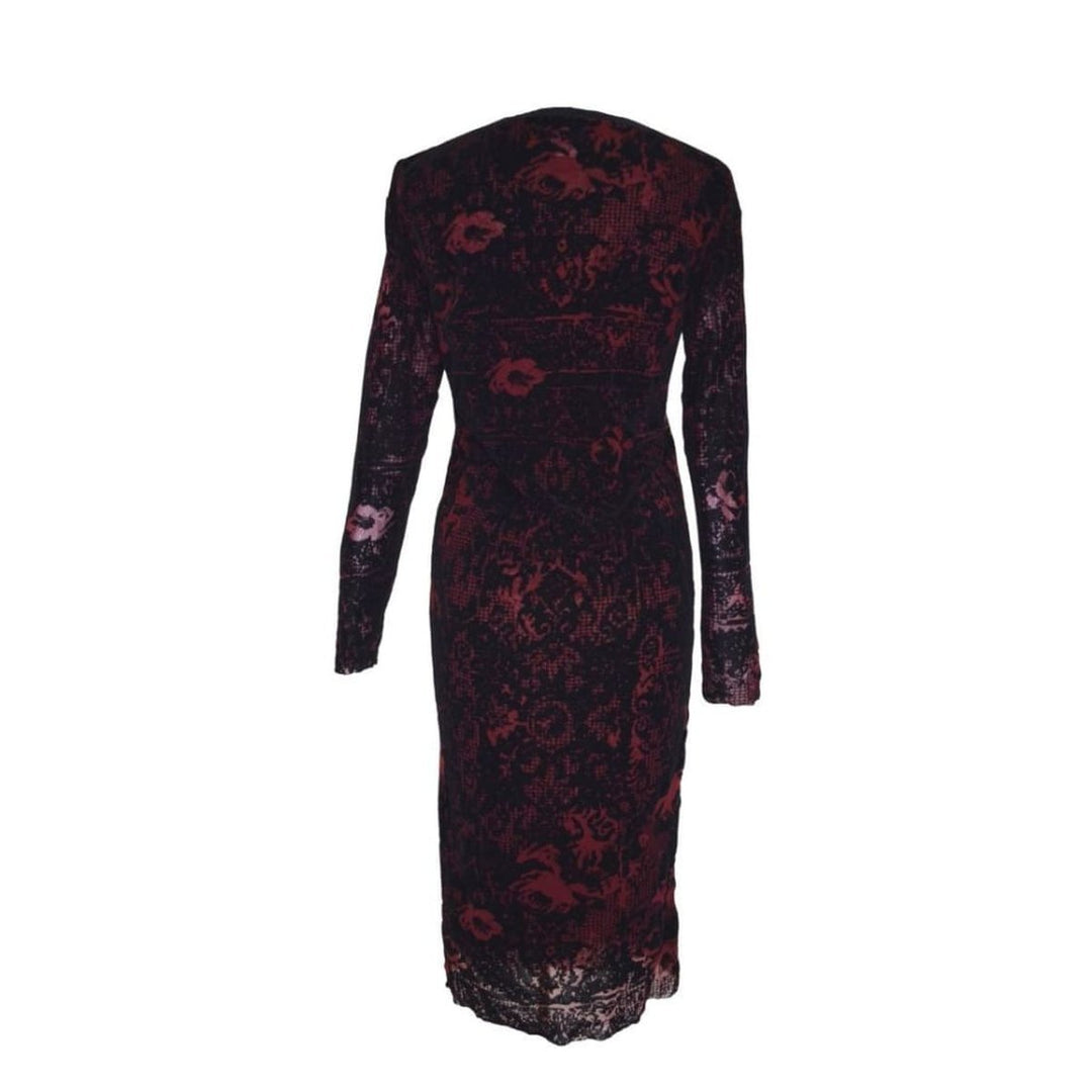 Burgundy Optical Illusion Tulle Dress