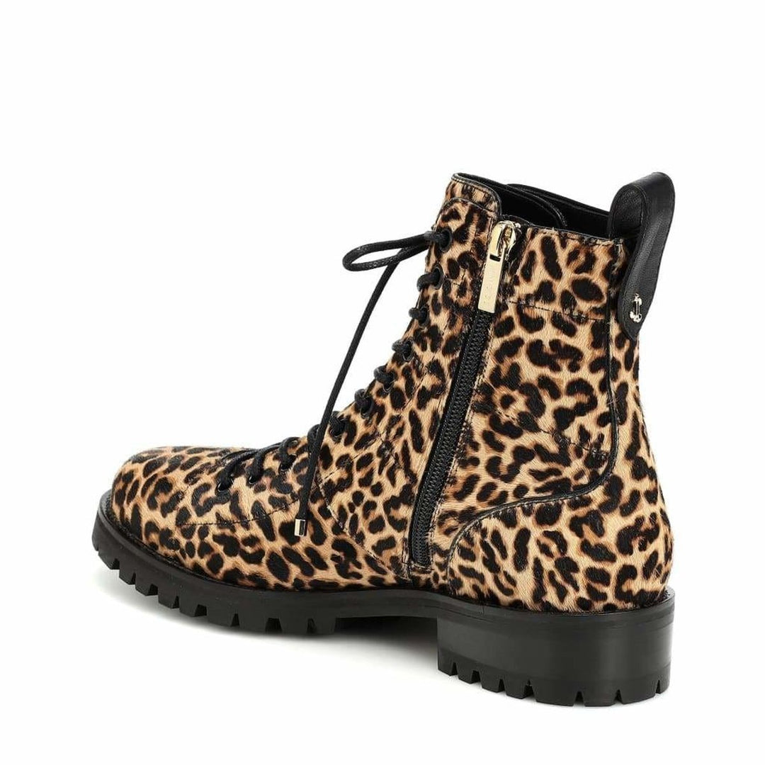 Cruz Flat Calf-Hair Ankle Boots