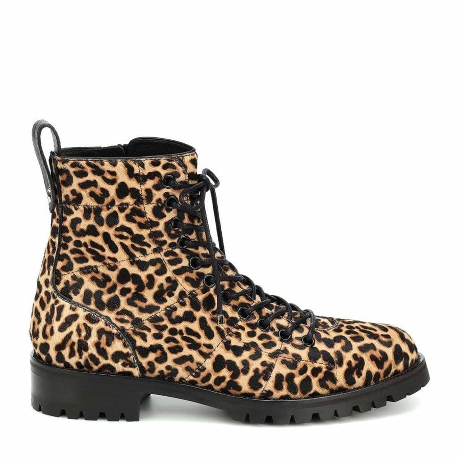 Jimmy Choo-Cruz Flat Calf-Hair Ankle Boots - Runway Catalog