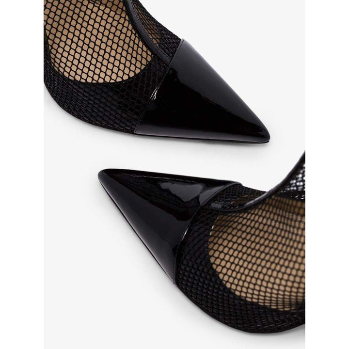 Kix 100 Fishnet and Patent-Leather Ankle Boots