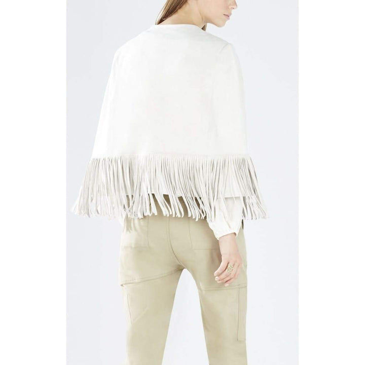 Jonah Faux-Suede Fringe Cape