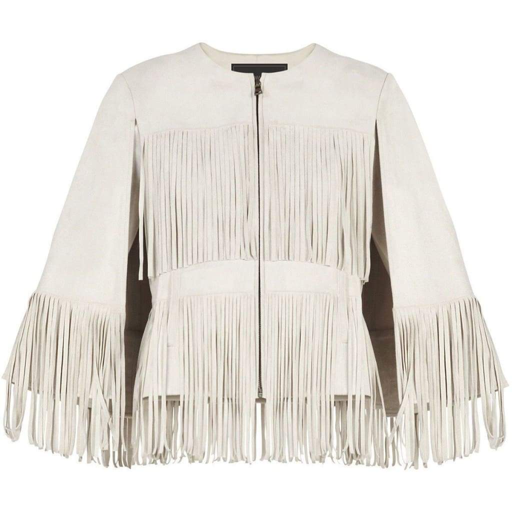 Jonah Faux-Suede Fringe Cape QVV4I202-2J6-Apparel & Accessories > Clothing > Outerwear > Coats & Jackets-BCBGMAXAZRIA-L-Runway Catalog