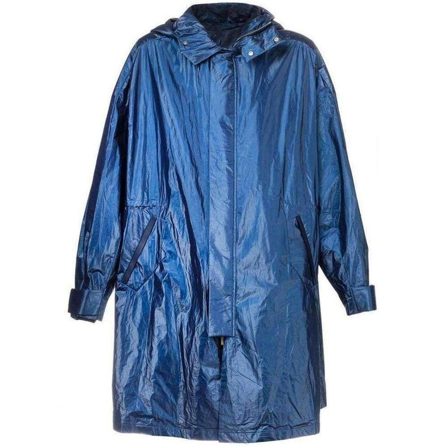 Juun J-Juun J Runway Blue Oversized Raincoat - Runway Catalog