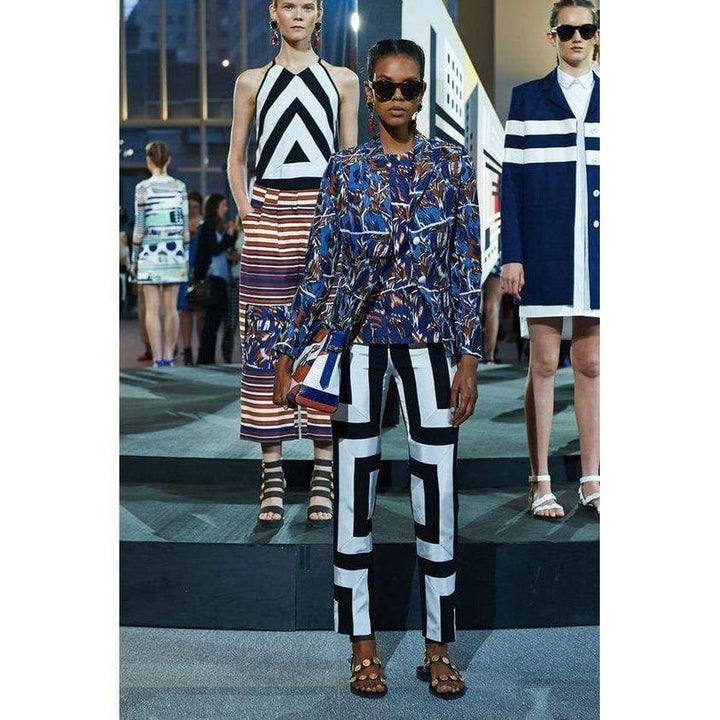 Kenzo Geometric Print Trousers Pants
