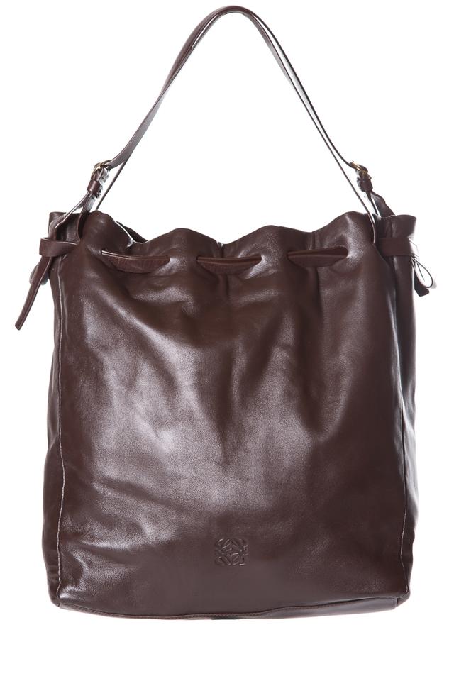 Loewe Bucket Bag Nappa Brown Leather Tote