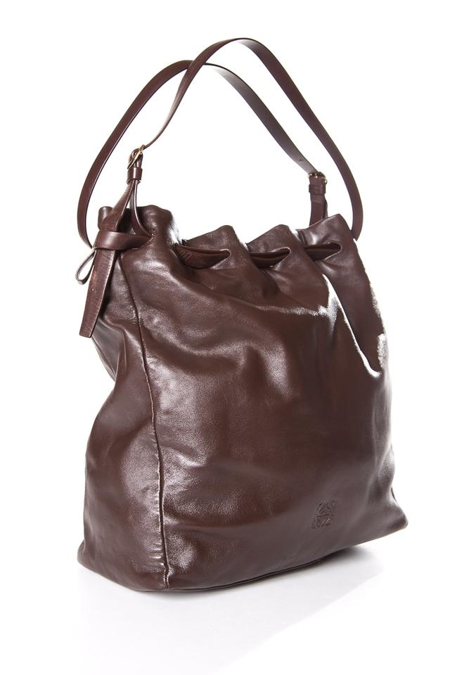 Loewe Bucket Bag Nappa Brown Leather Tote