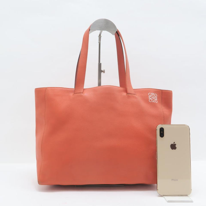 Loewe Shopping Leather Orange Calfskin Tote