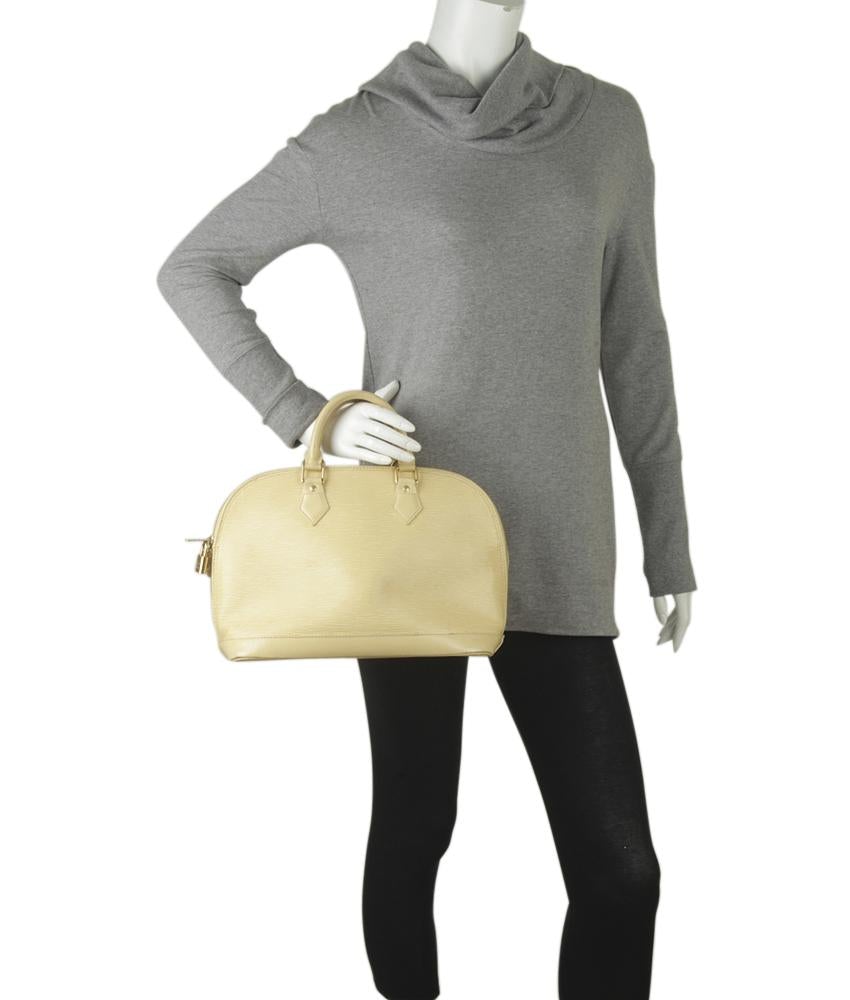 L*V M4030J Alma Cream Epi Leather Satchel