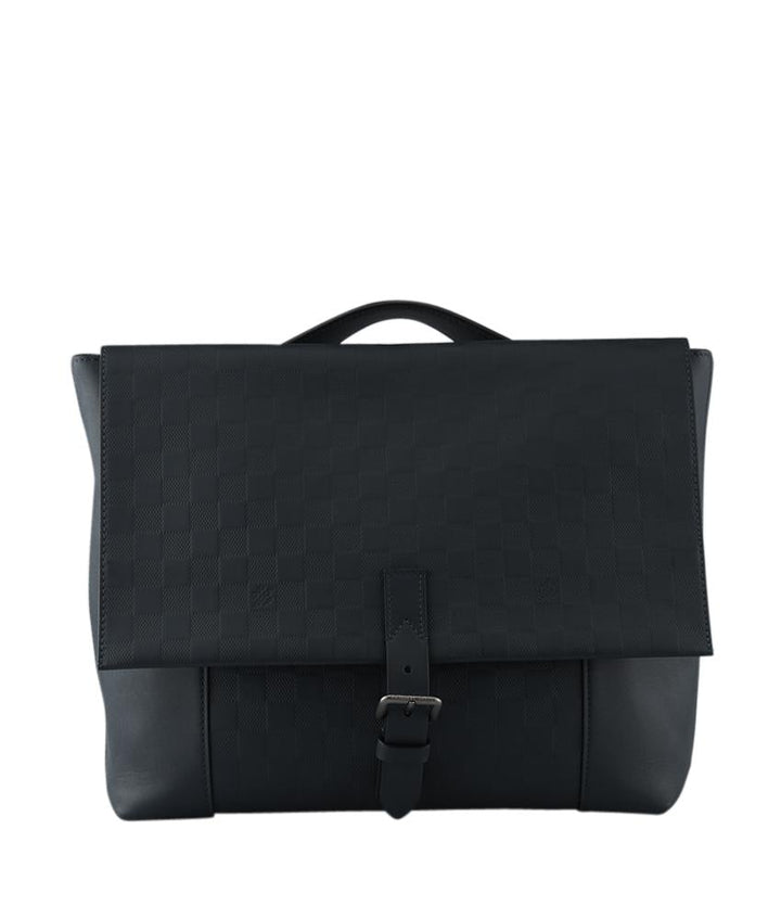 L*V N41483 Loft Cosmos Blue Infini Leather Business Bag