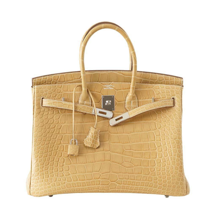 Hermès Birkin 35 Alligator Mais Bag