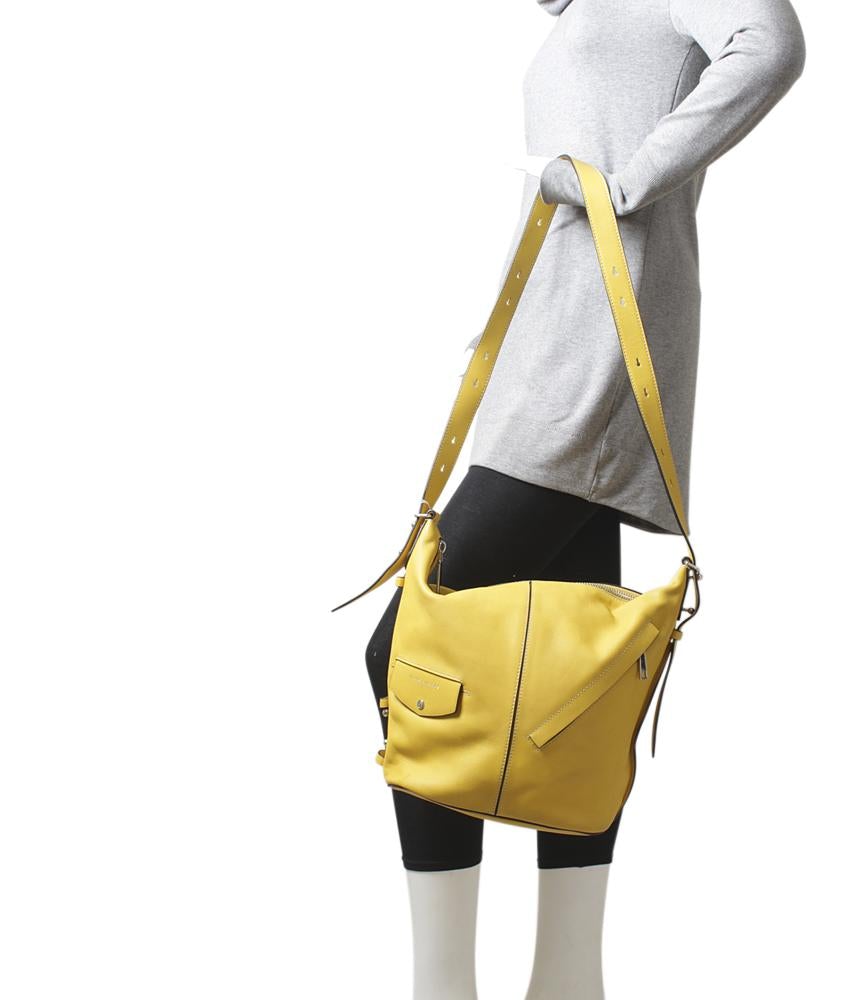Marc Jacobs Sling Basic Yellow Solid Leather Crossbody Bag