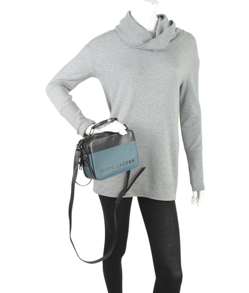 Marc Jacobs The Textured Box Blue & Black Leather 2- Way Bag