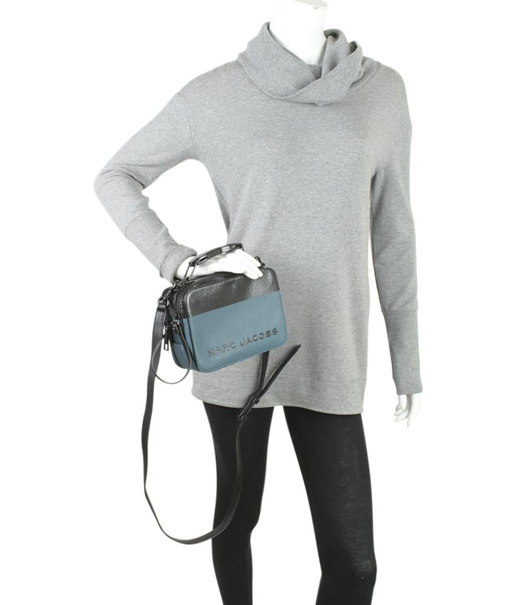 Marc Jacobs The Textured Box Blue & Black Leather 2- Way Bag