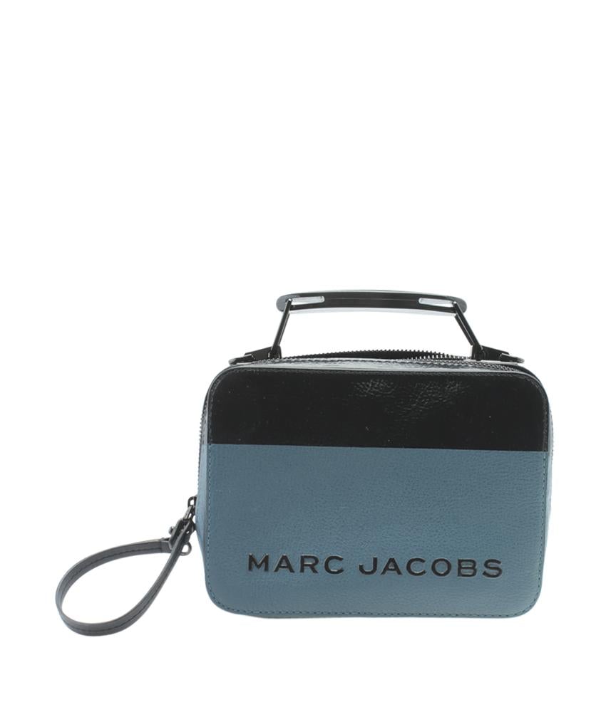 Marc Jacobs The Textured Box Blue & Black Leather 2- Way Bag
