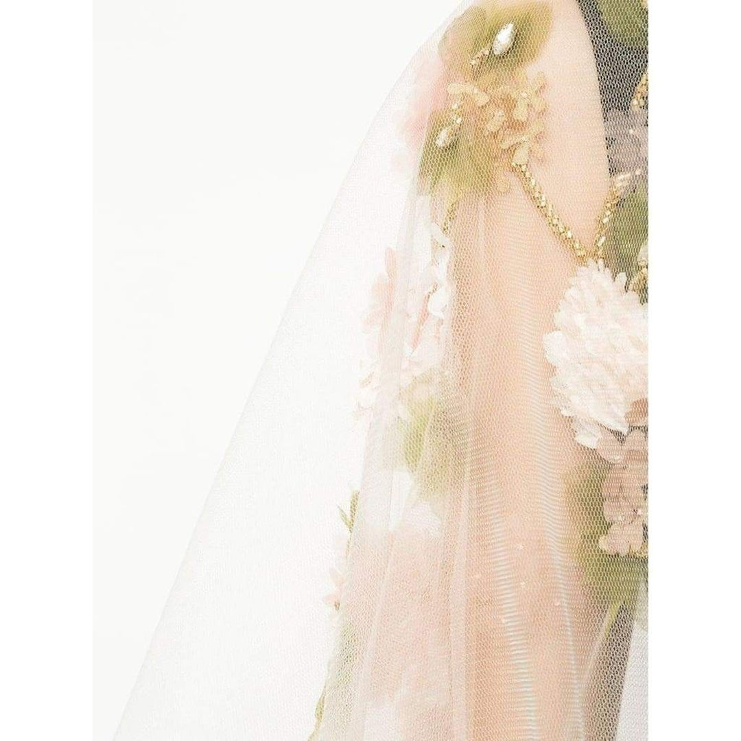 Tulle Capelet with 3d Flowers