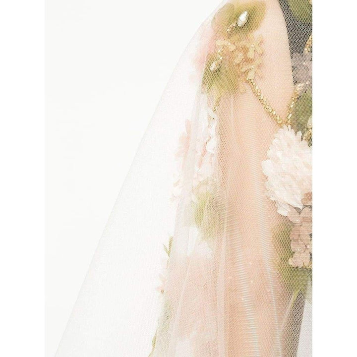 Tulle Capelet with 3d Flowers