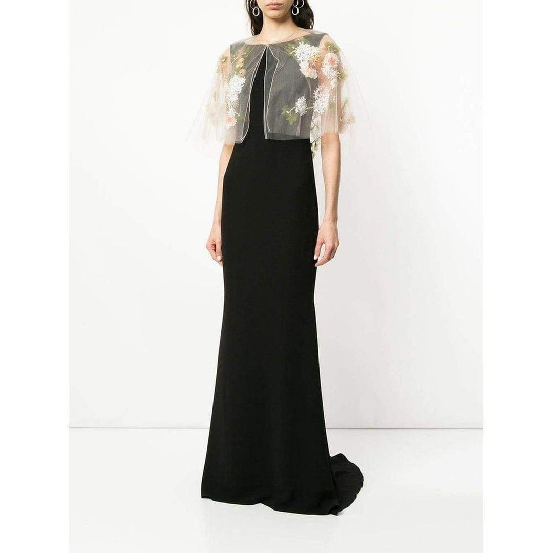 Tulle Capelet with 3d Flowers