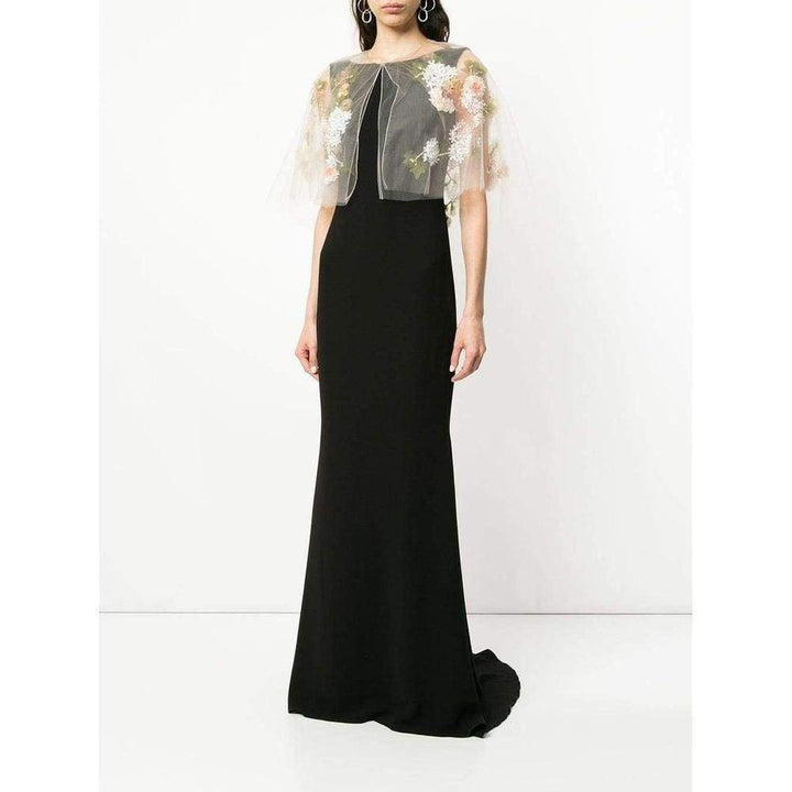 Tulle Capelet with 3d Flowers