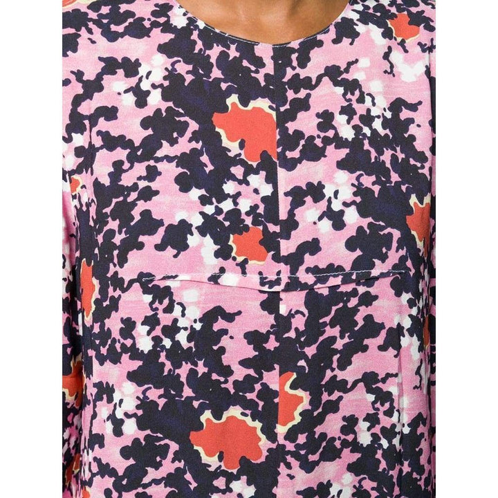 Abstract Camouflage Print Dress