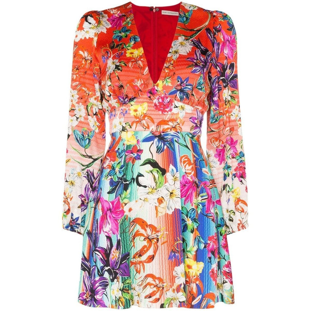 Mary Katrantzou-Bloom Floral Print Mini Dress - Runway Catalog
