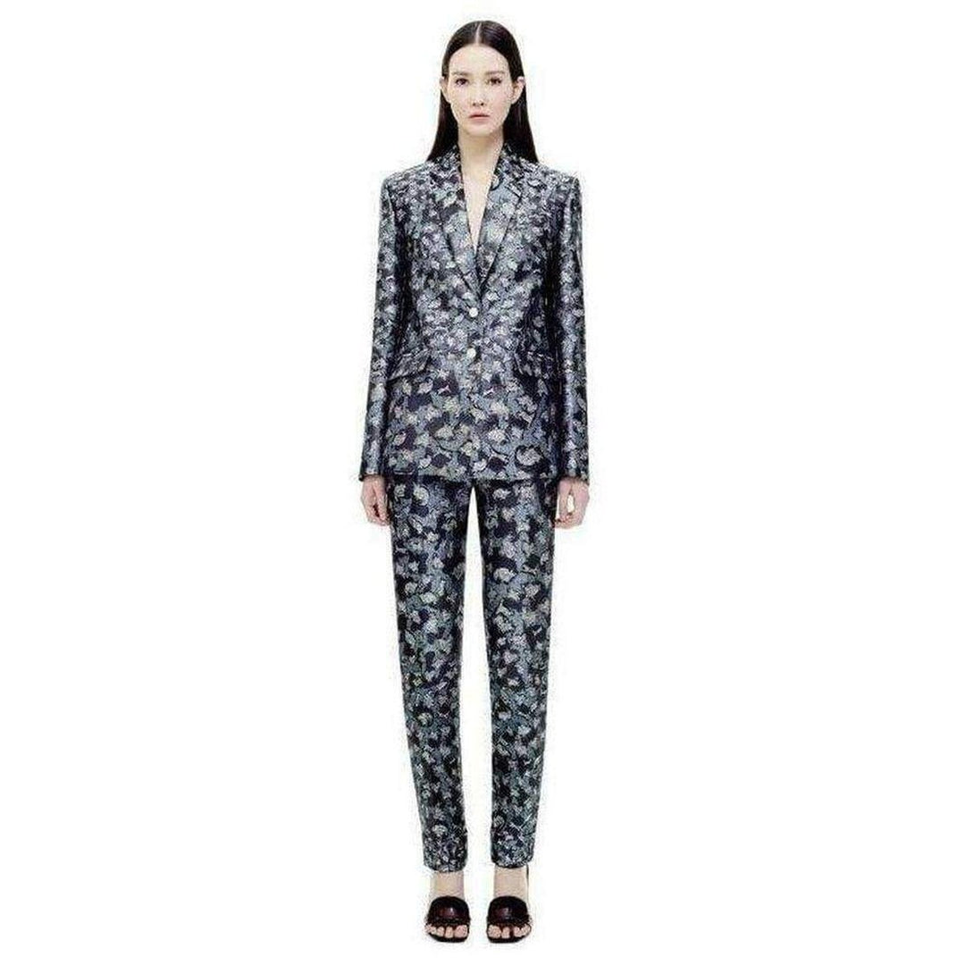 Dark Lame Cookie Cutter Silk Blend Blazer