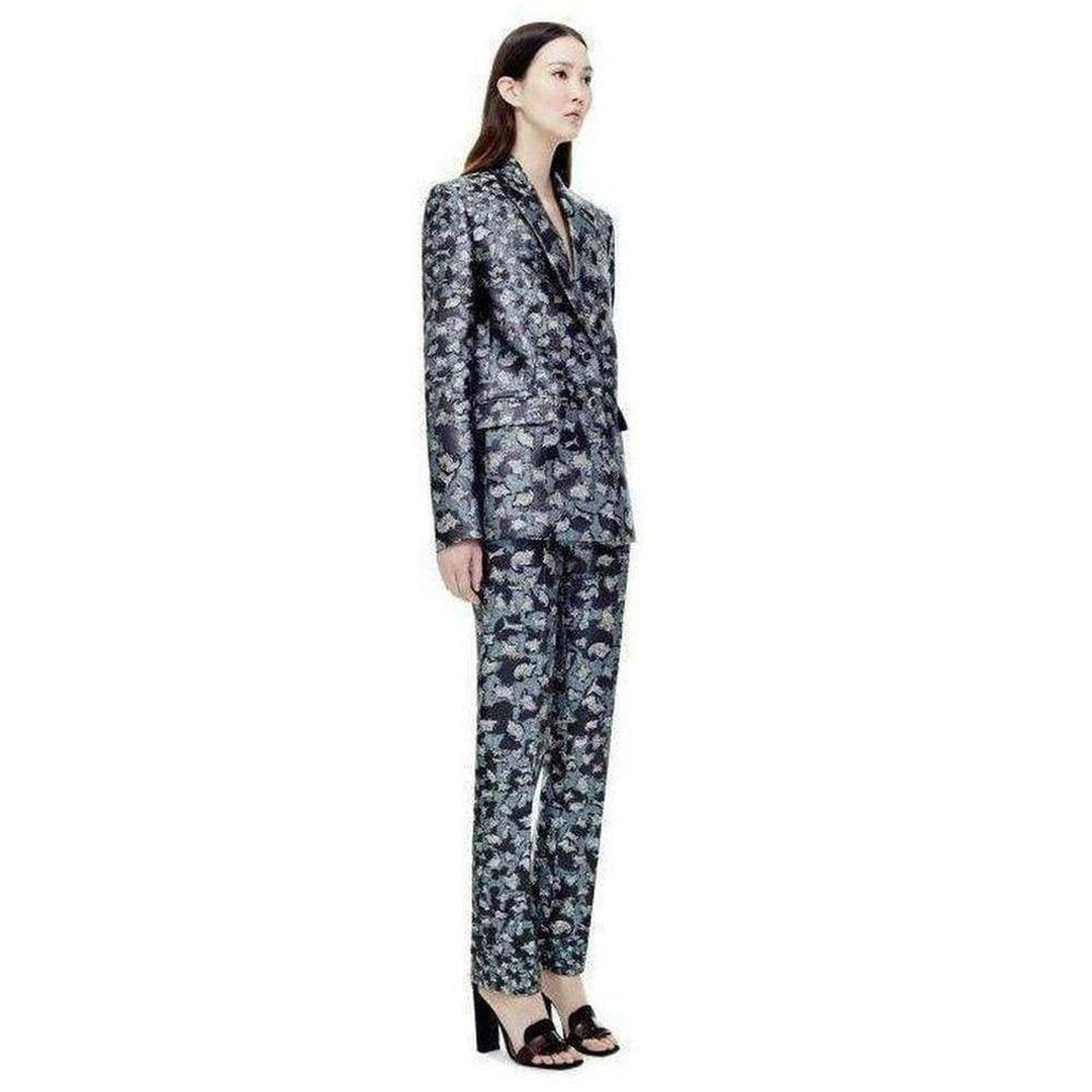 Dark Lame Cookie Cutter Silk Blend Blazer