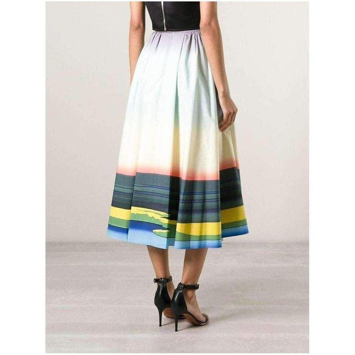 Flamingo Print Cotton Skirt