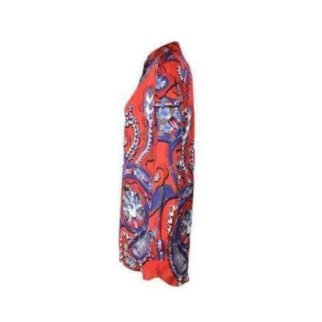 Jewel Print Silk Croft Shirt Dress