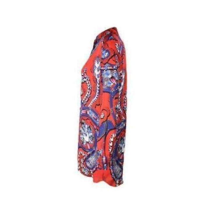 Jewel Print Silk Croft Shirt Dress