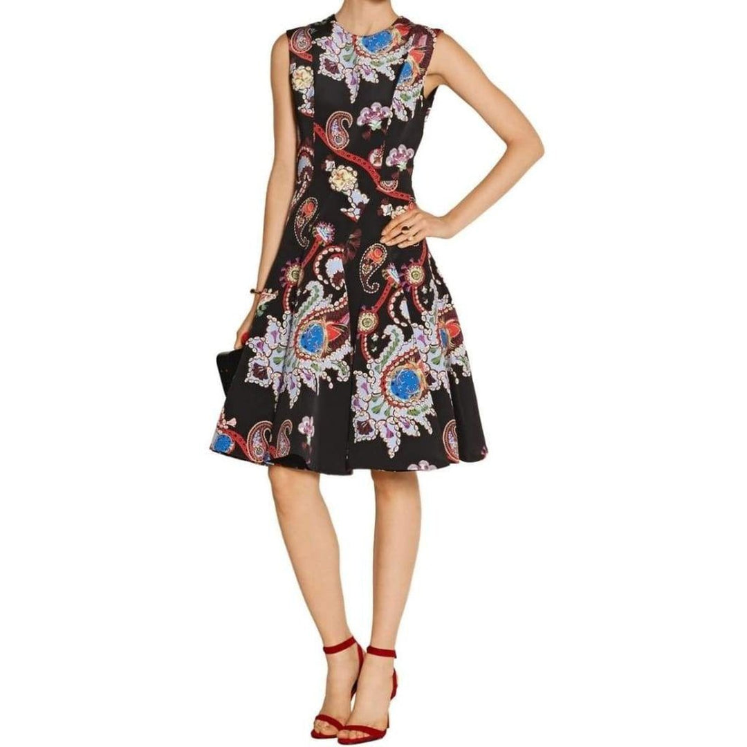 Masson Printed Silk-Satin Dress