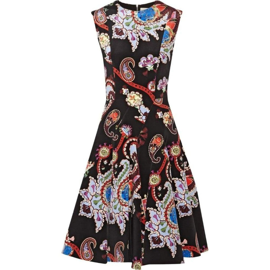 Mary Katrantzou-Masson Printed Silk-Satin Dress - Runway Catalog